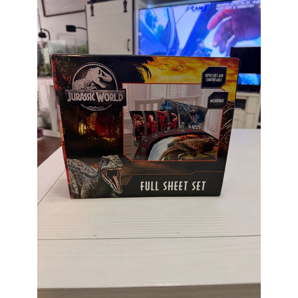 Jurassic World Full Sheet Set Microfiber‎ Dinosaur Kids Bedding NEW in Box